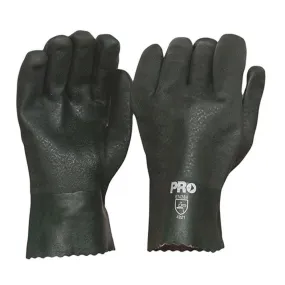 27cm Green Double Dipped PVC Gloves Large