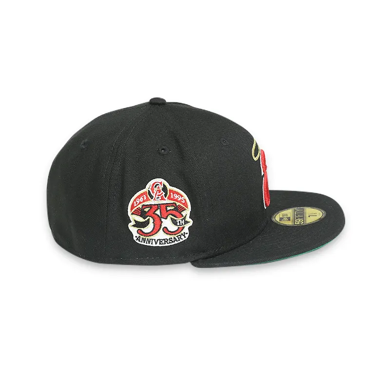 [70693418] Los Angeles Angels 35 Anniversary Black 59FIFTY Men's Fitted Hat