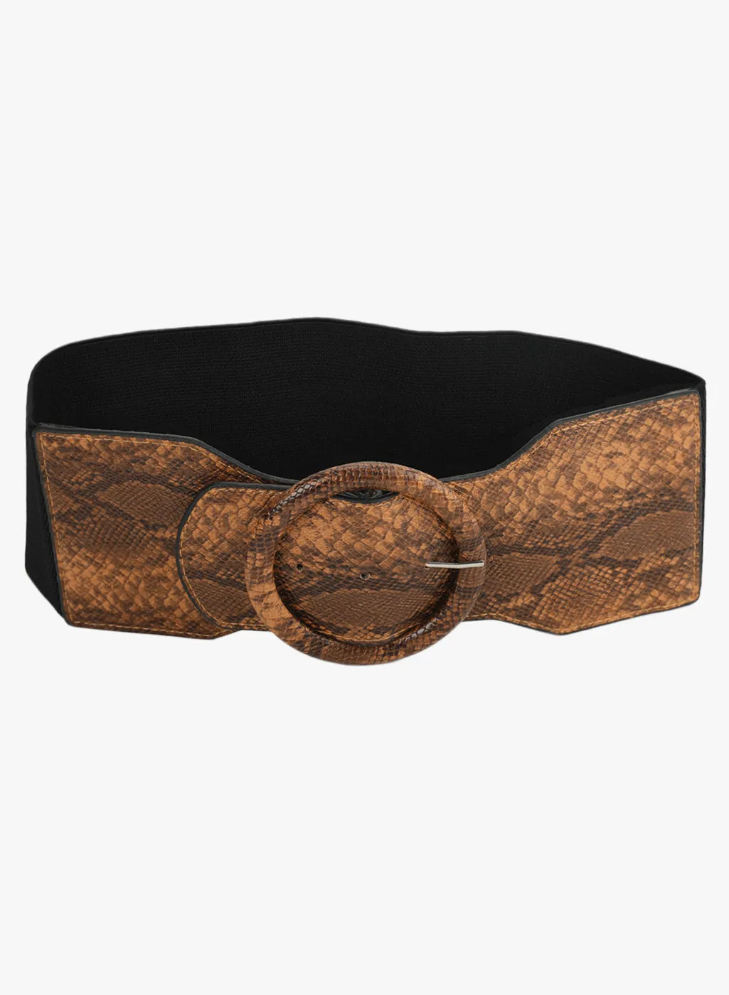 Amara Snake Print Broad Belt