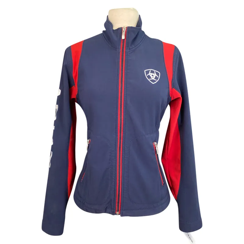 Ariat Team Softshell Jacket in Navy/Red - Women's XS