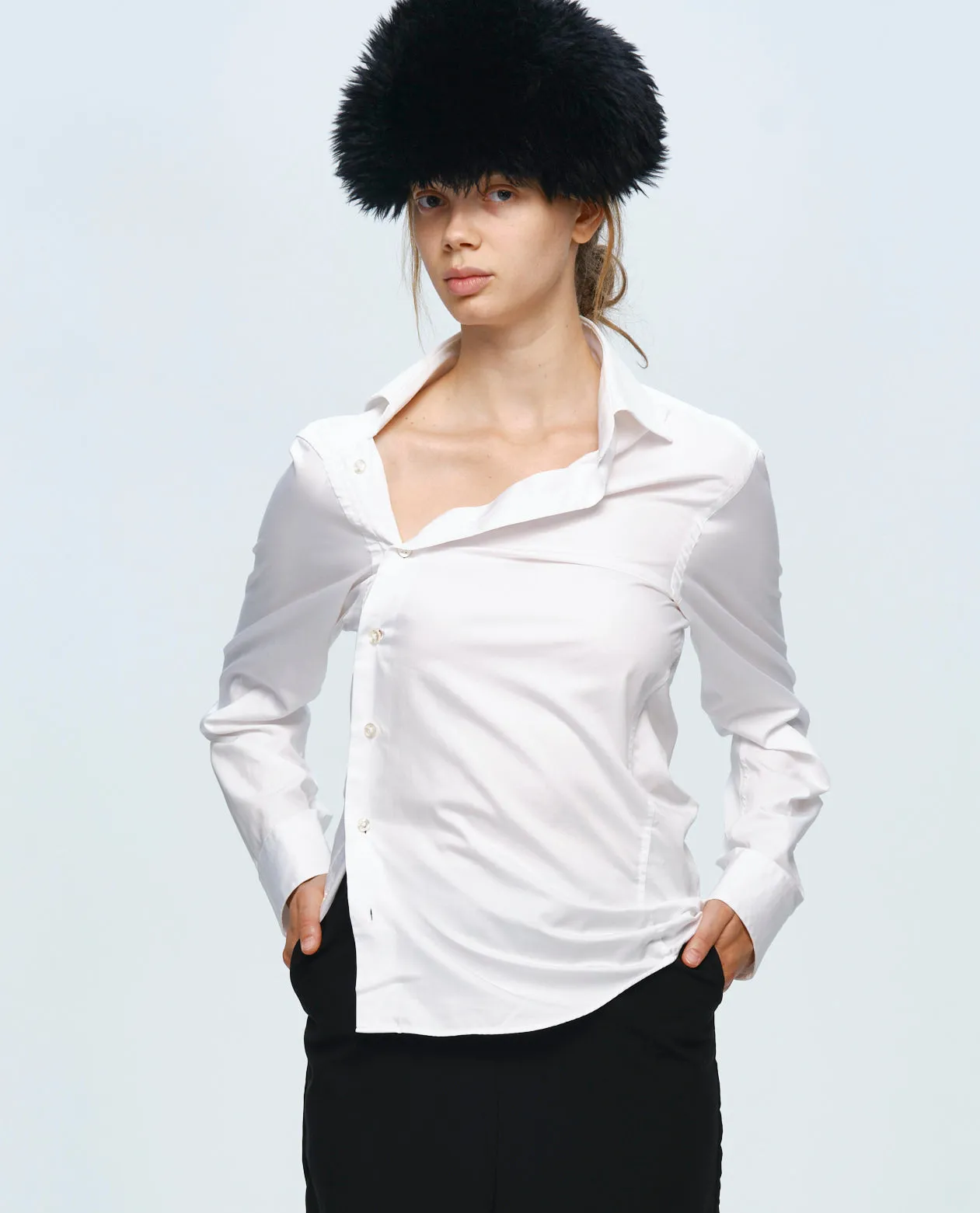 Asymmetric Shirt White