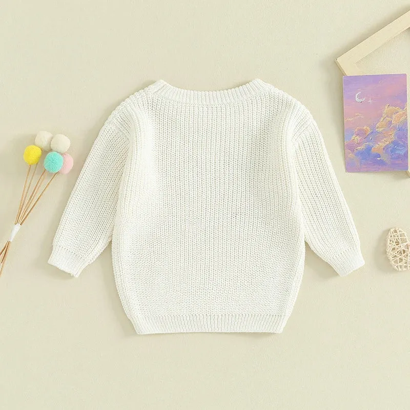 Baby Girls Deluxe Sweater - LITTLE SISTER - to 18M