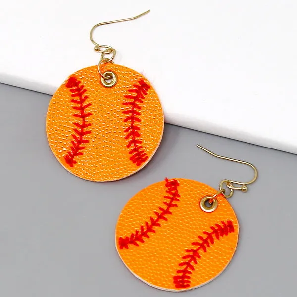 Baseball Leather Earrings