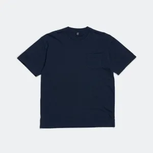 Basic Washed Pocket T-Shirt - Black Iris