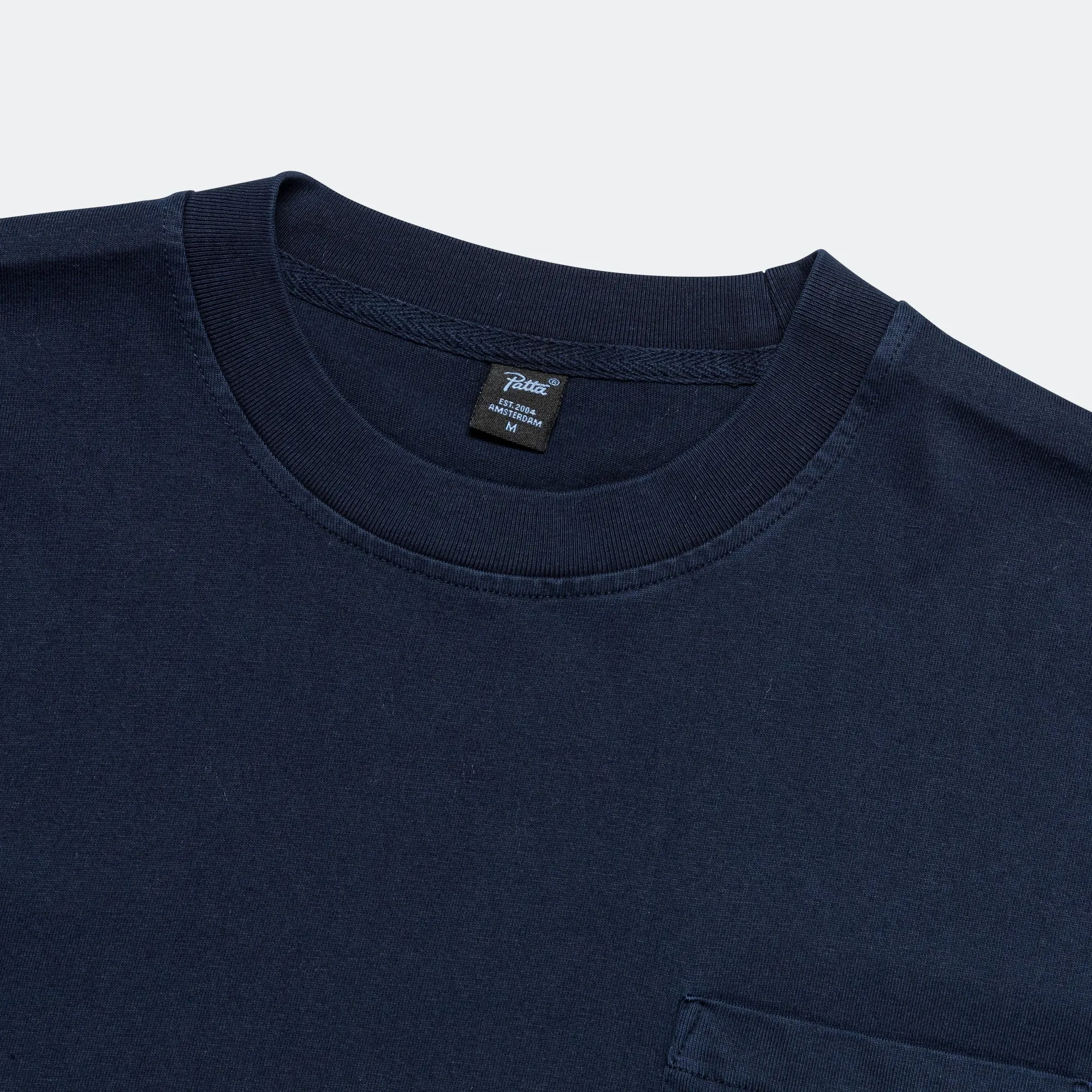 Basic Washed Pocket T-Shirt - Black Iris