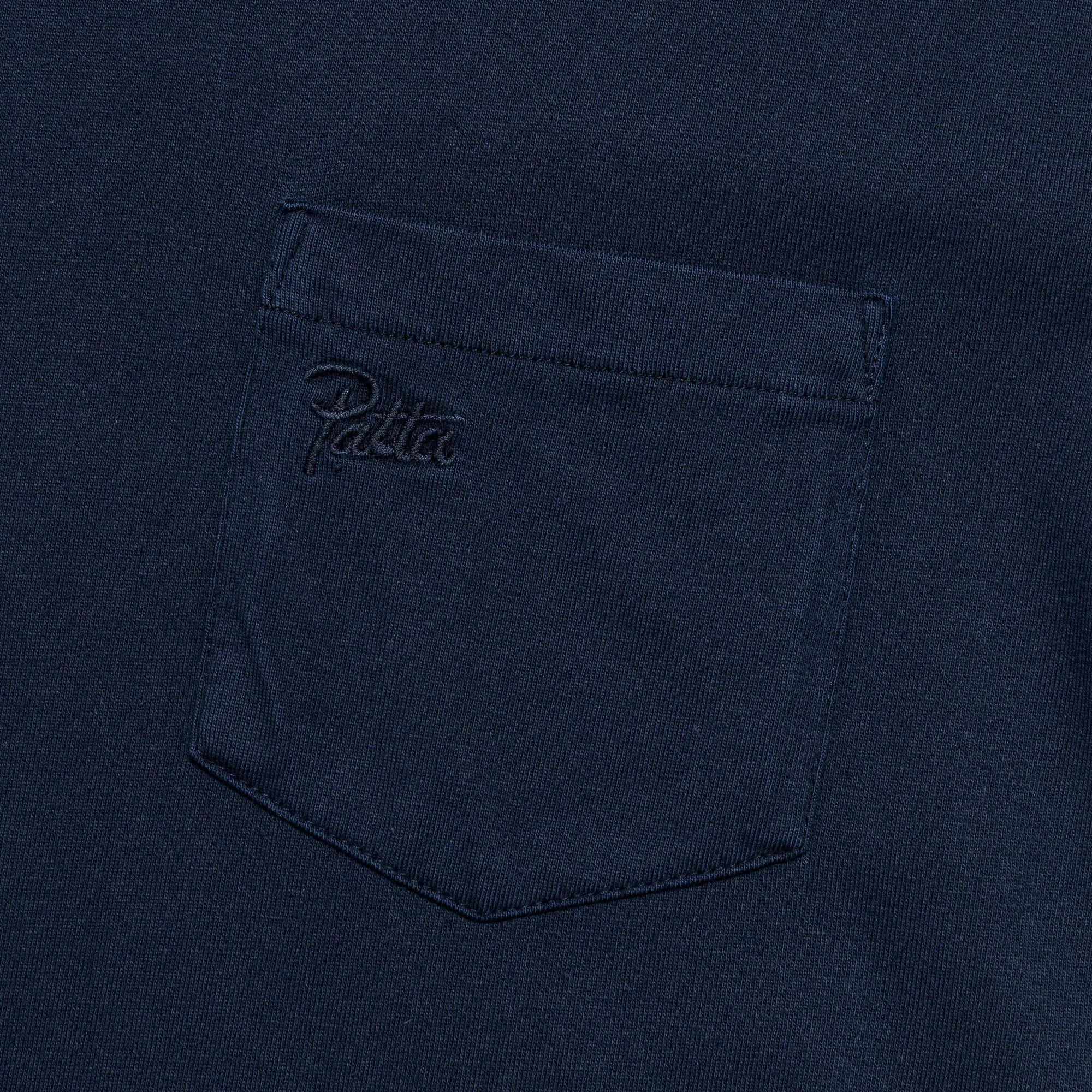 Basic Washed Pocket T-Shirt - Black Iris