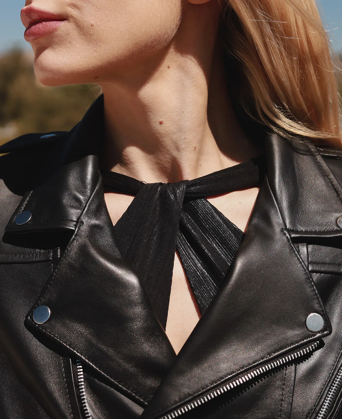 Black Leather Biker Jacket