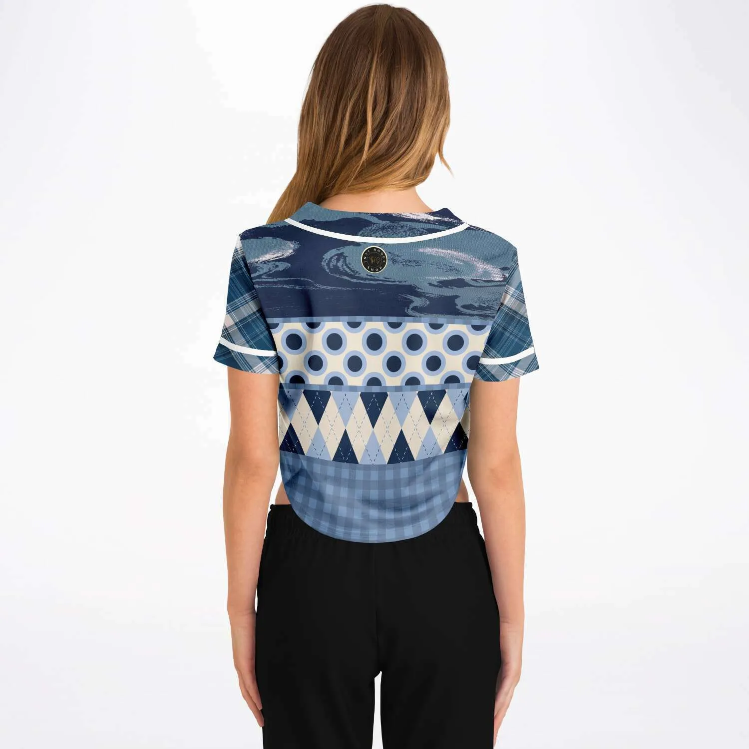 Blueberry Hill Cropped Button Front Jersey