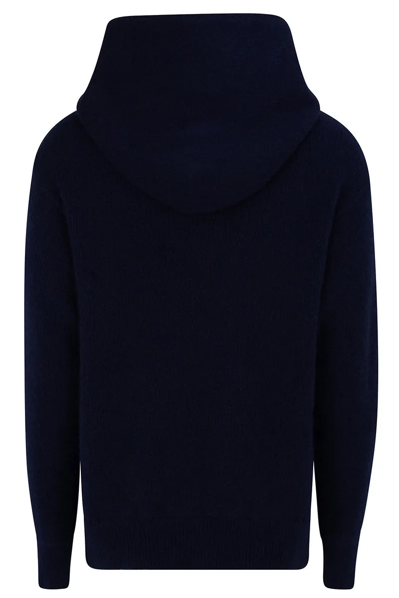 Cable Knit Cashmere Crop Hoodie