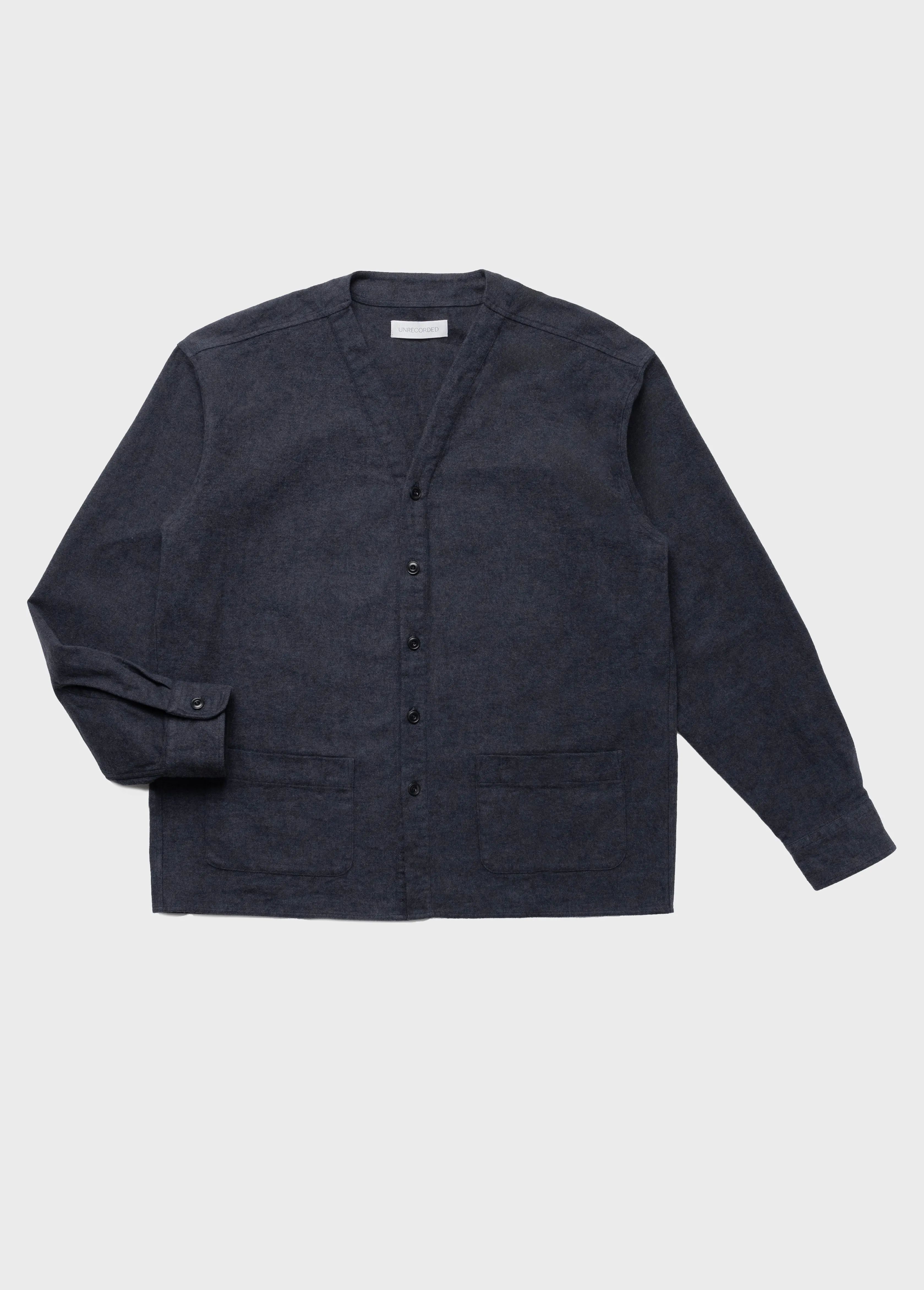 Cardigan Shirt - Dark Grey Melange