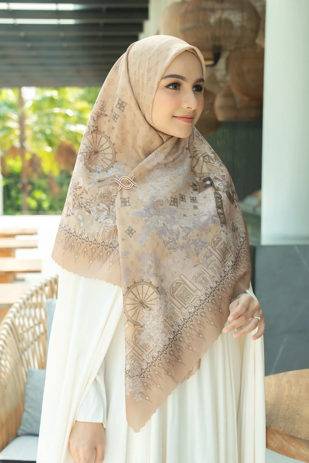 Cassia Scarf Syar'i Sand Castle