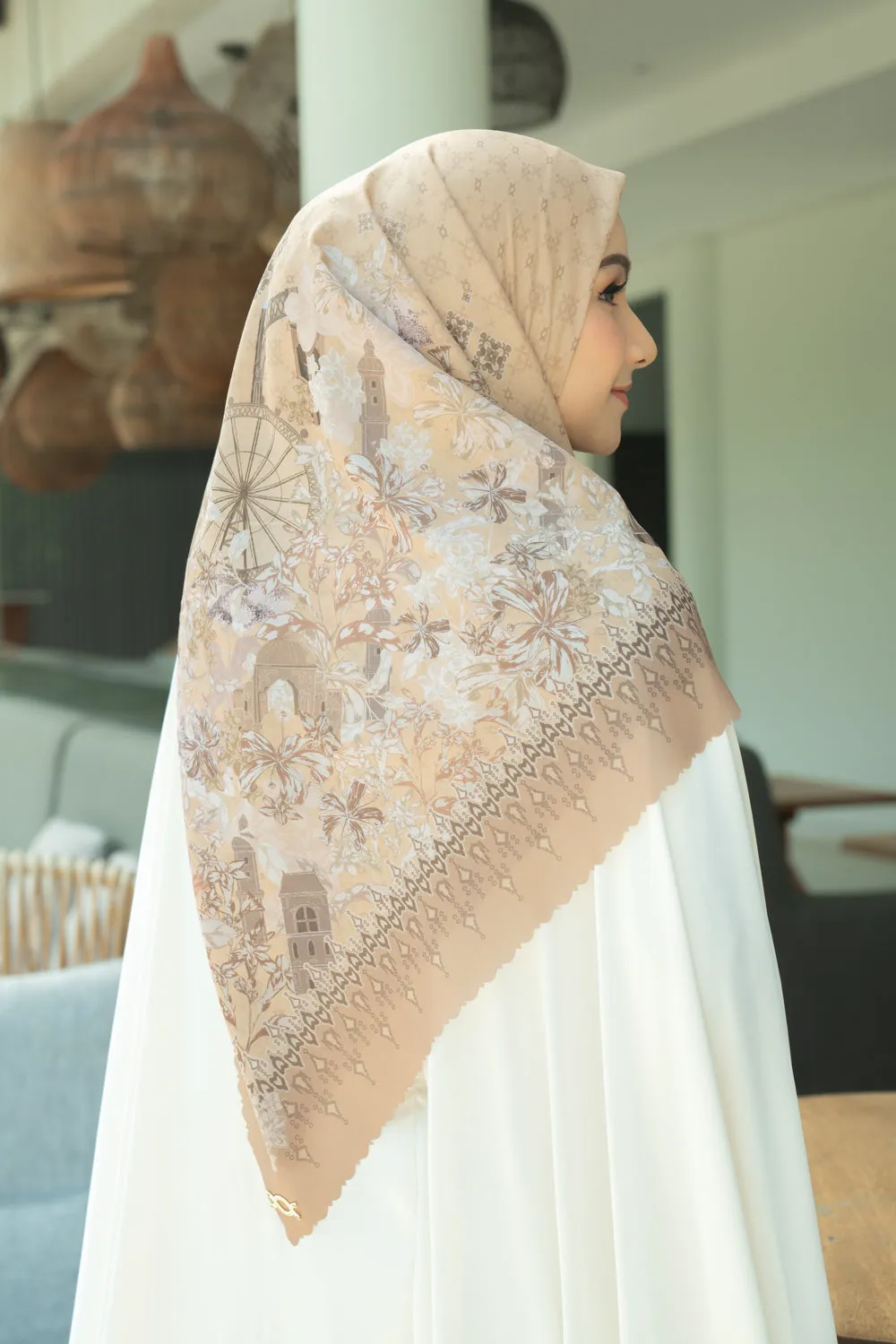 Cassia Scarf Syar'i Sand Castle