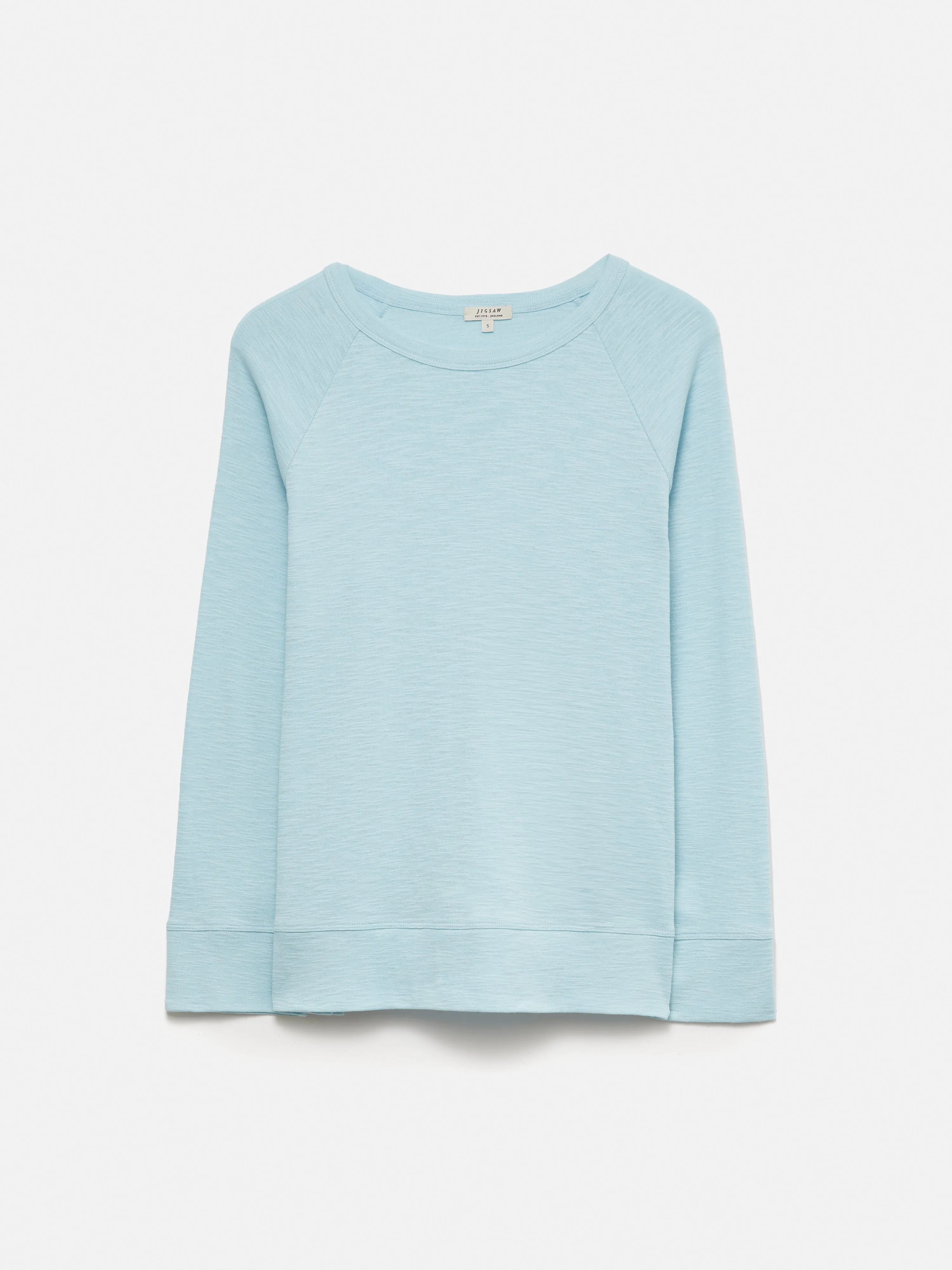 Cotton Luxe Raglan Tee | Cool Blue