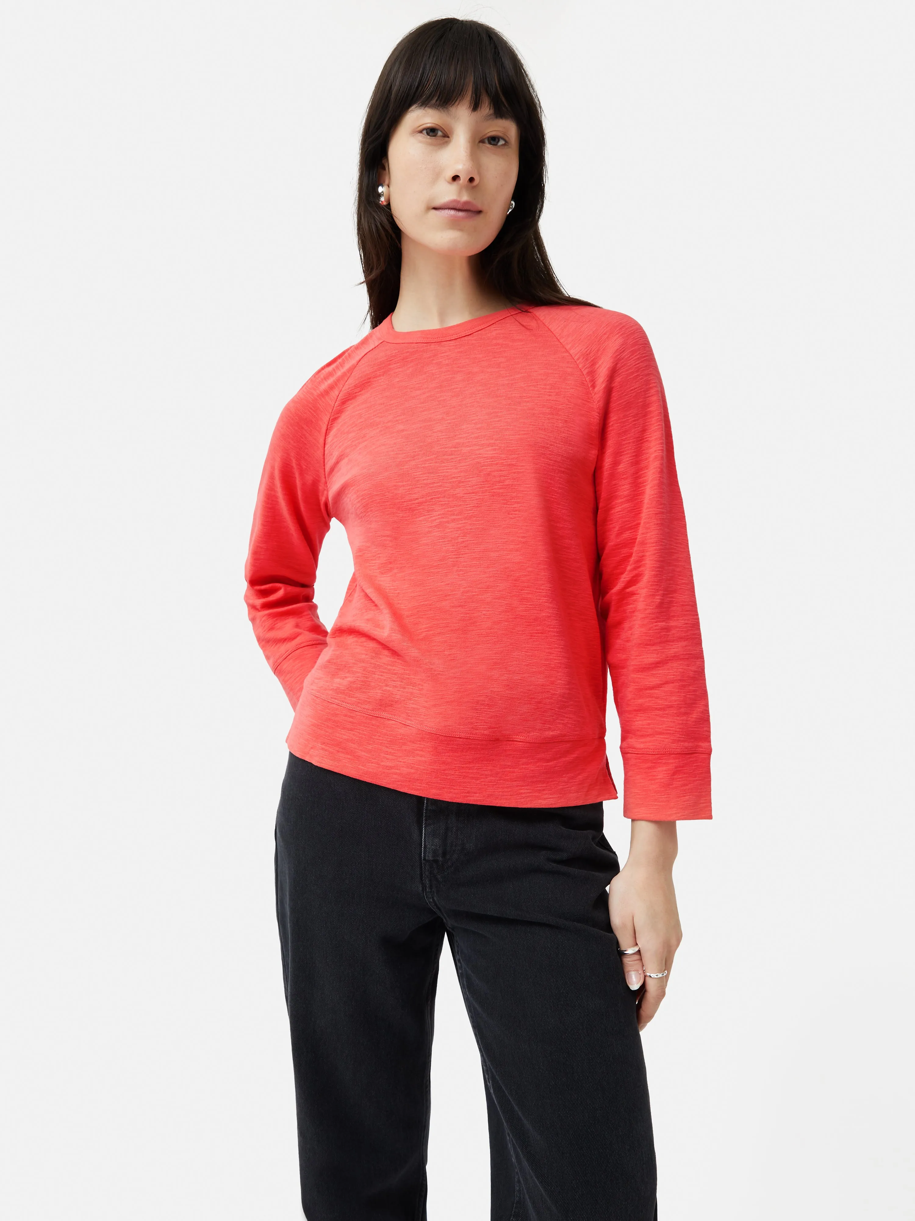 Cotton Luxe Raglan Tee | Coral