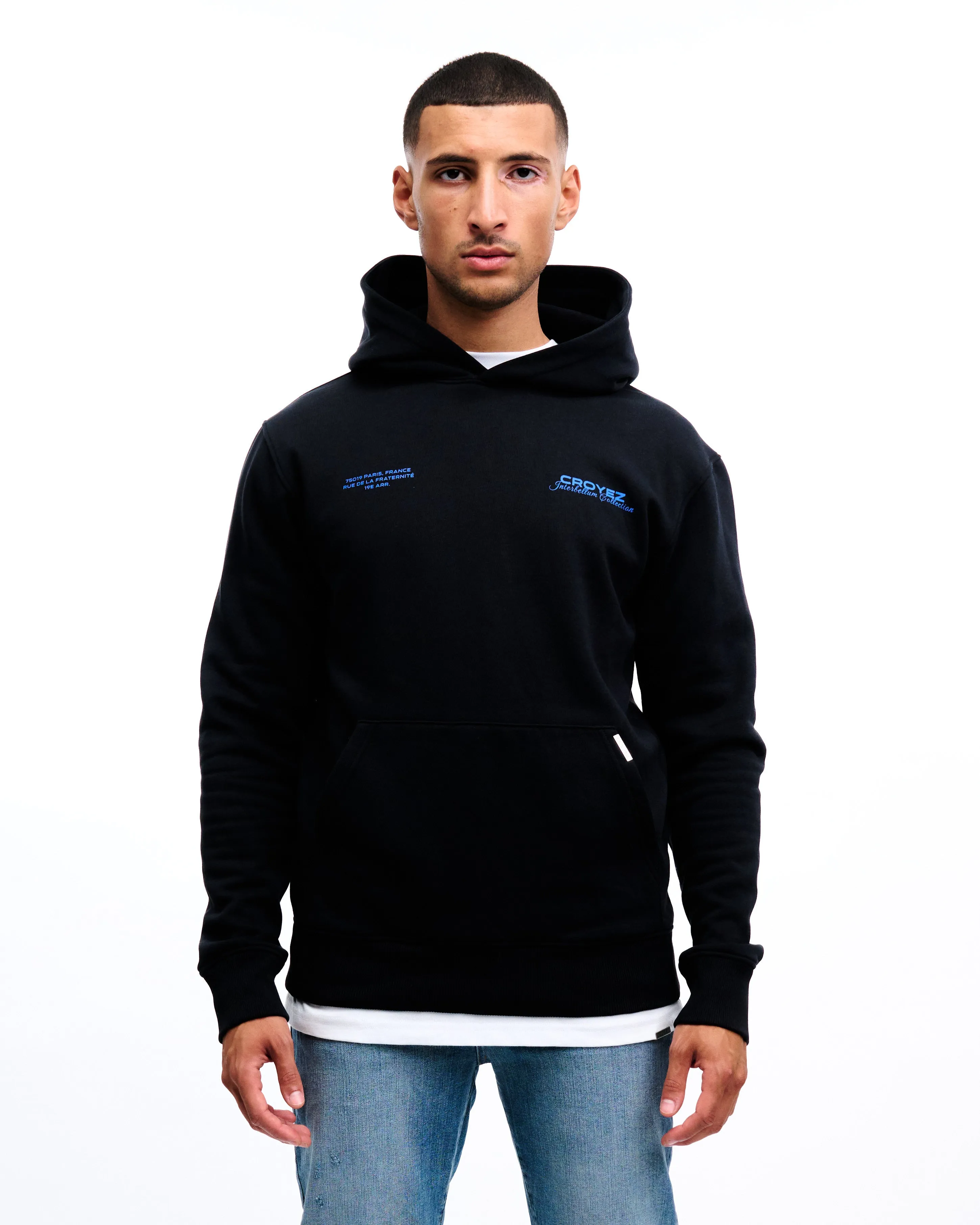 CROYEZ COLLECTION HOODIE - BLACK/COBALT