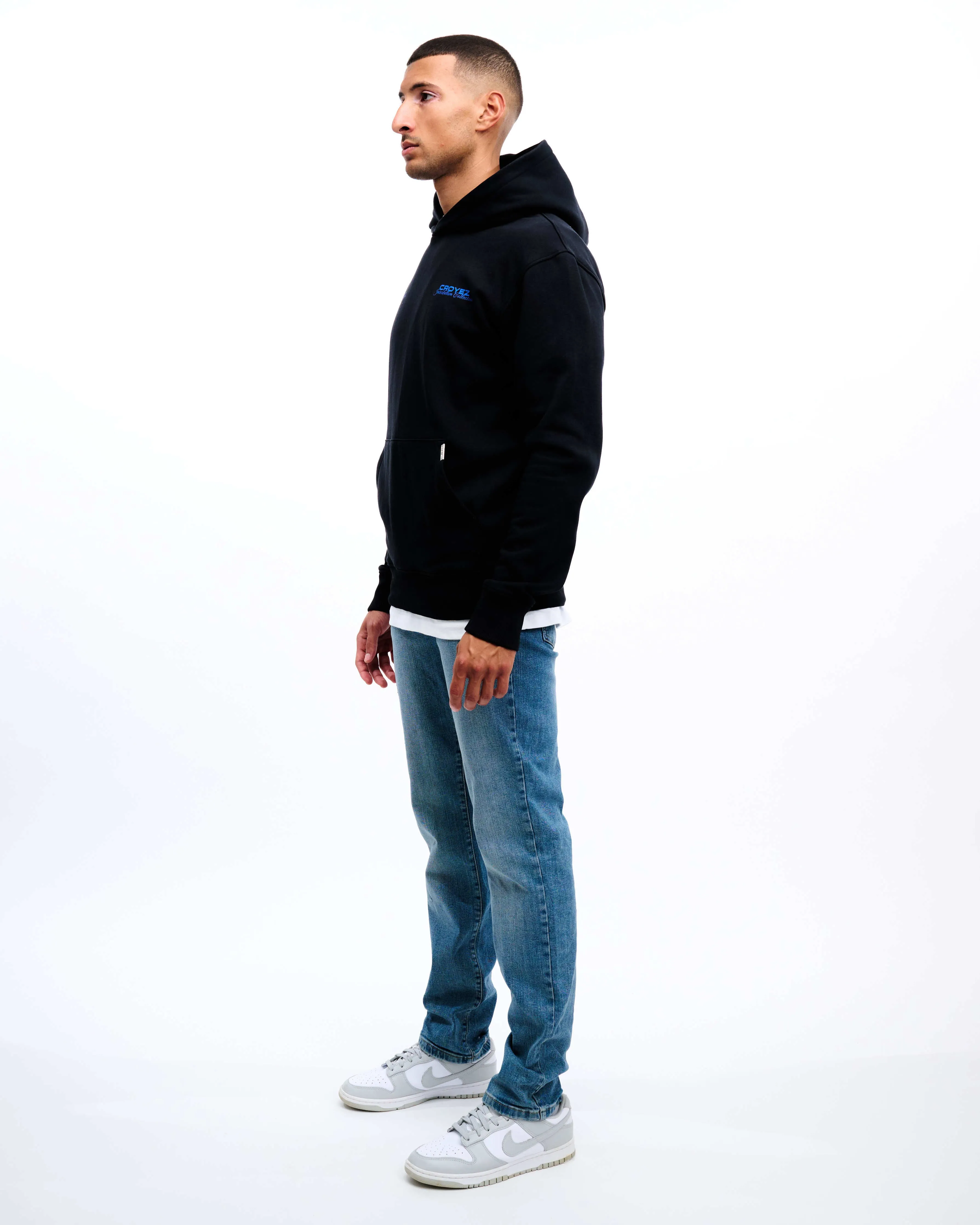 CROYEZ COLLECTION HOODIE - BLACK/COBALT