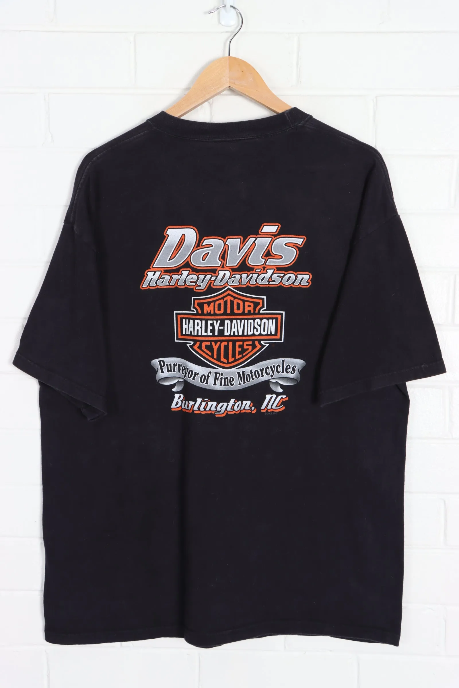 Davis HARLEY DAVIDSON "Purveyor of Fine Motorcycles" Front Back Tee (XL)