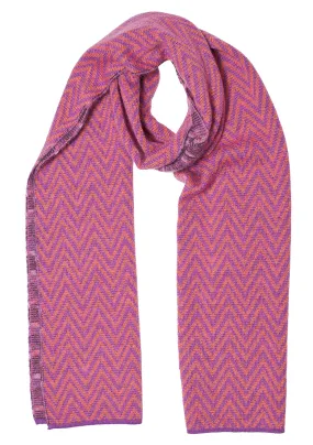 Double Side Wool Scarf Purple