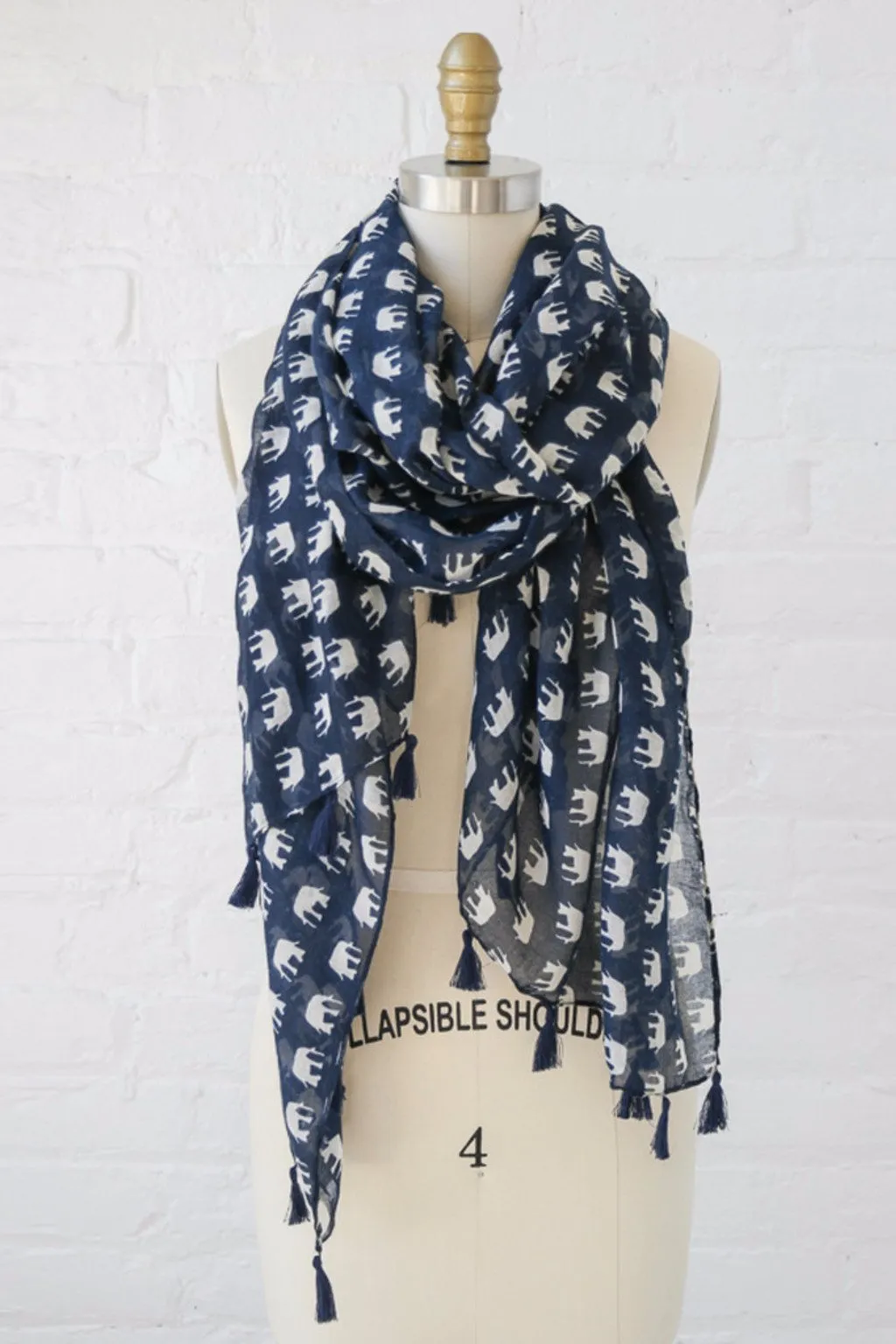 Elephant Tassel Scarf