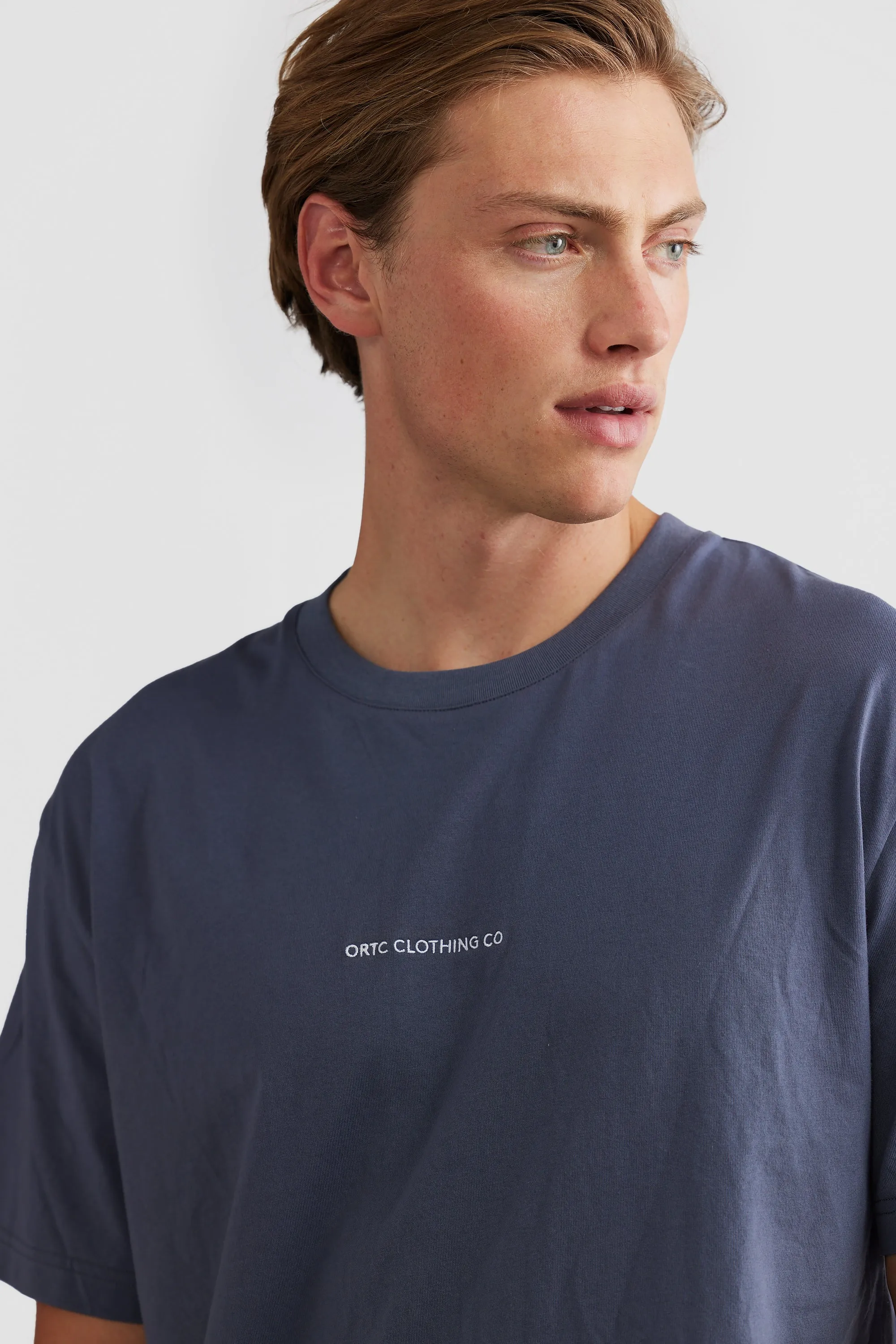 Embroidered Logo T Shirt Slate