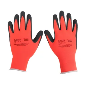 Excel Pro-Series Builder Gloves Red & Black Size L