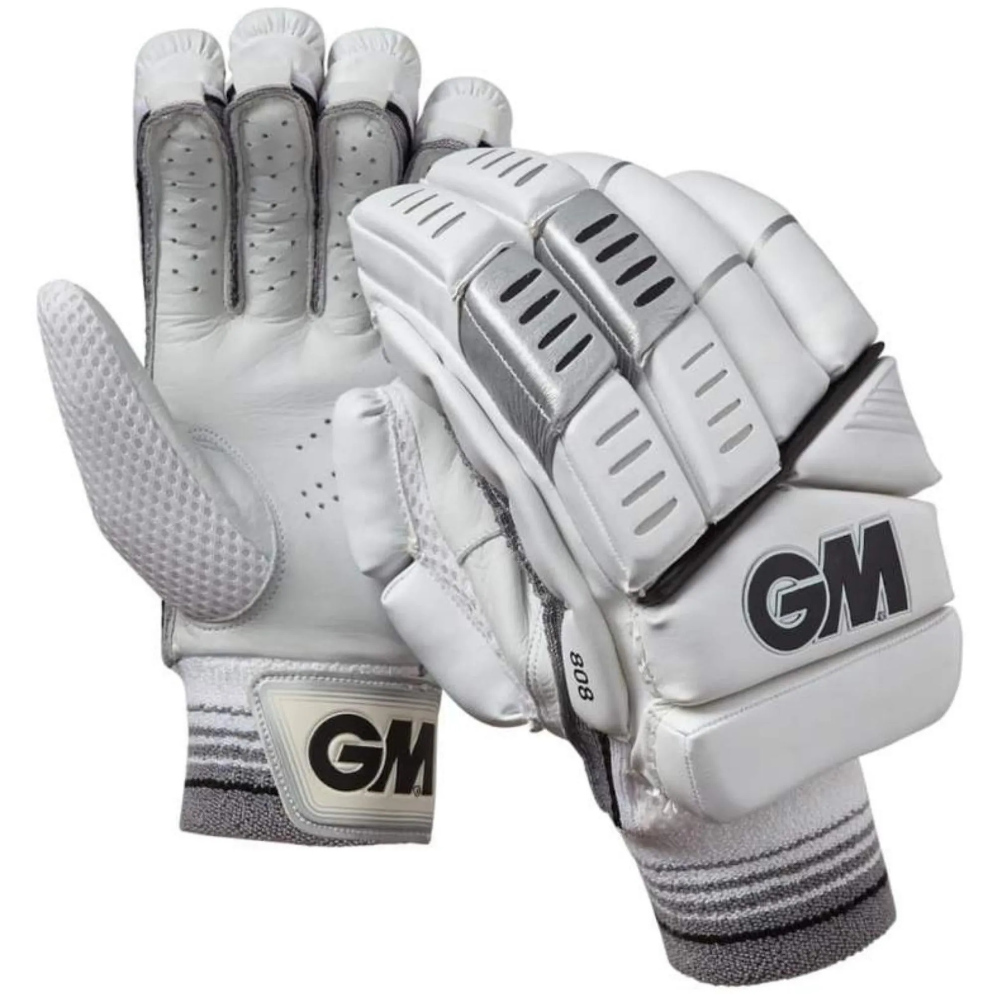 GM Batting Gloves 808 White & Silver