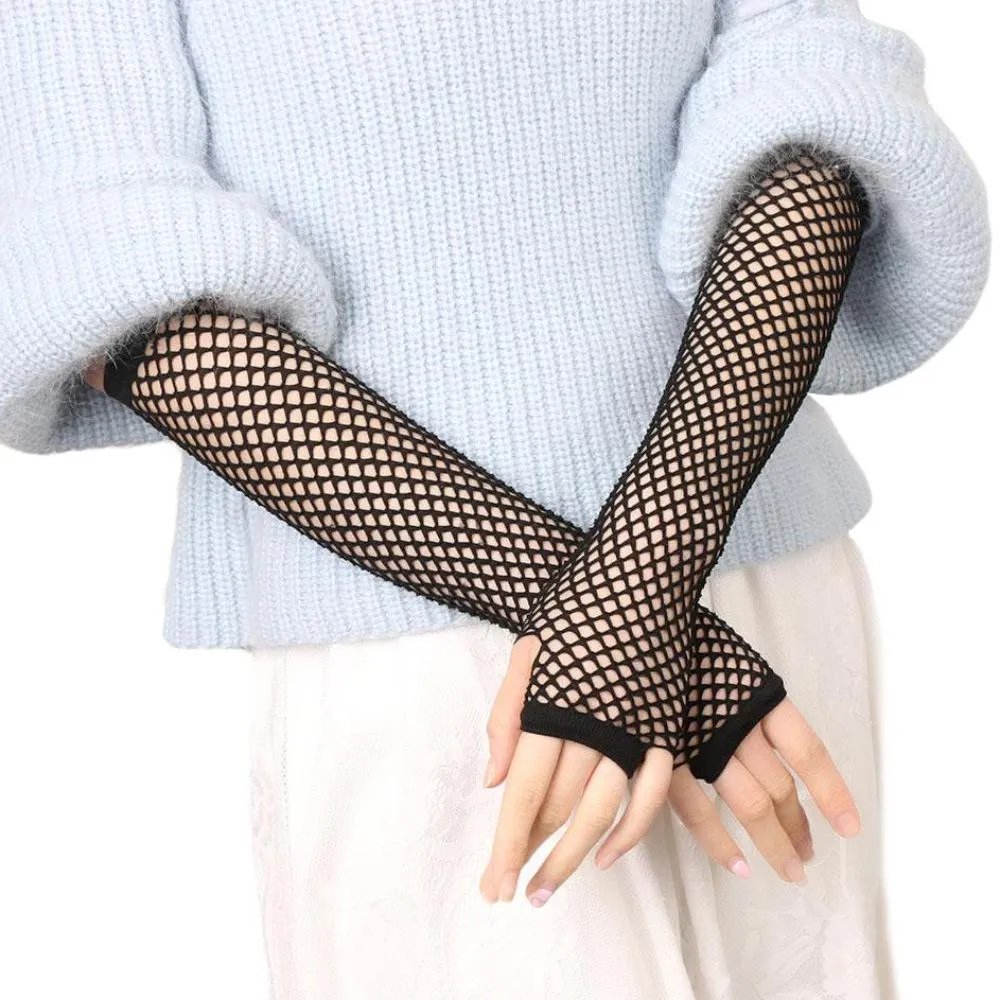 Gothic Fishnet Gloves