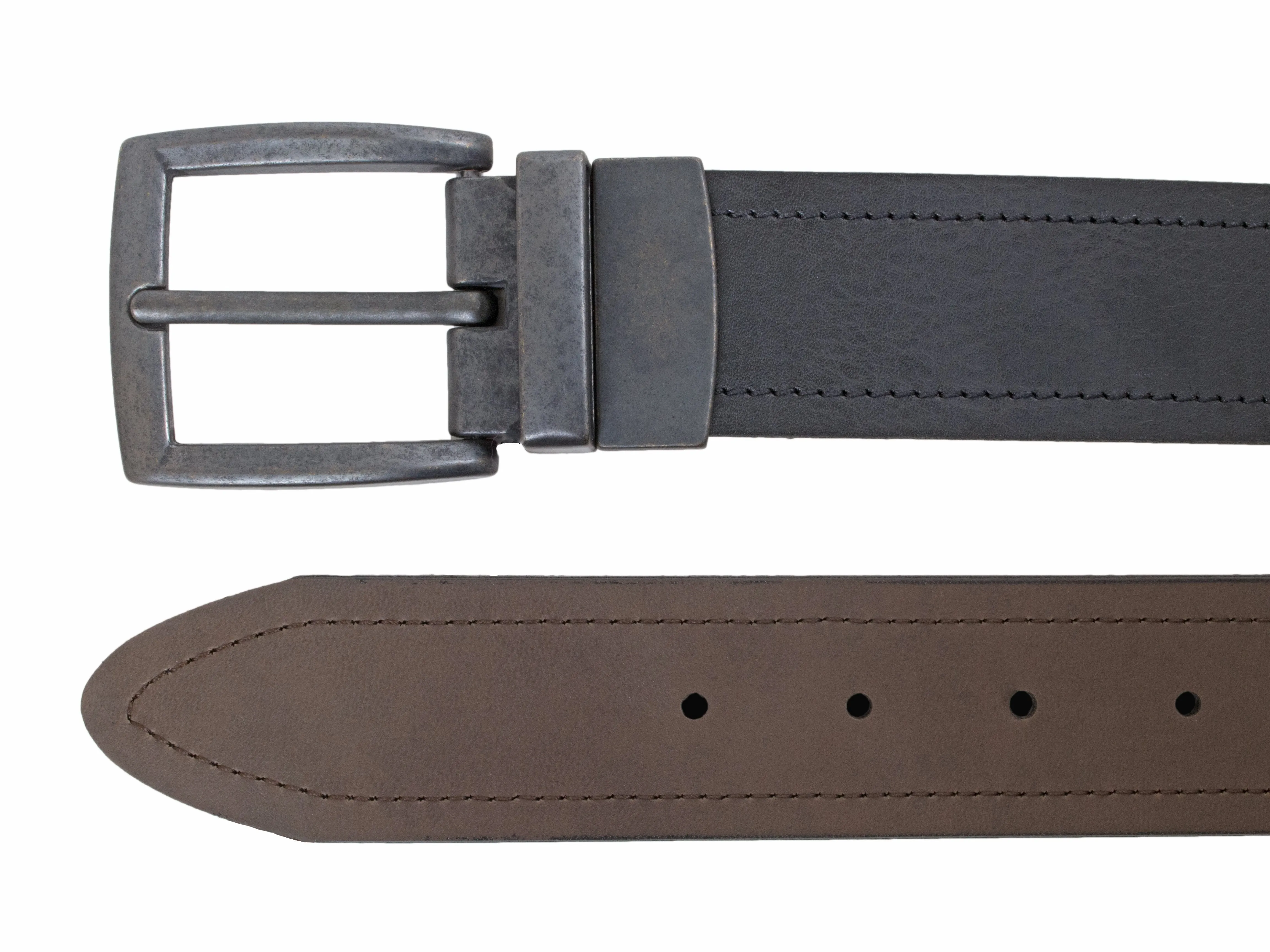 Grizzly 40mm Sewn Reversible Belt w/A. Black Harness buckle