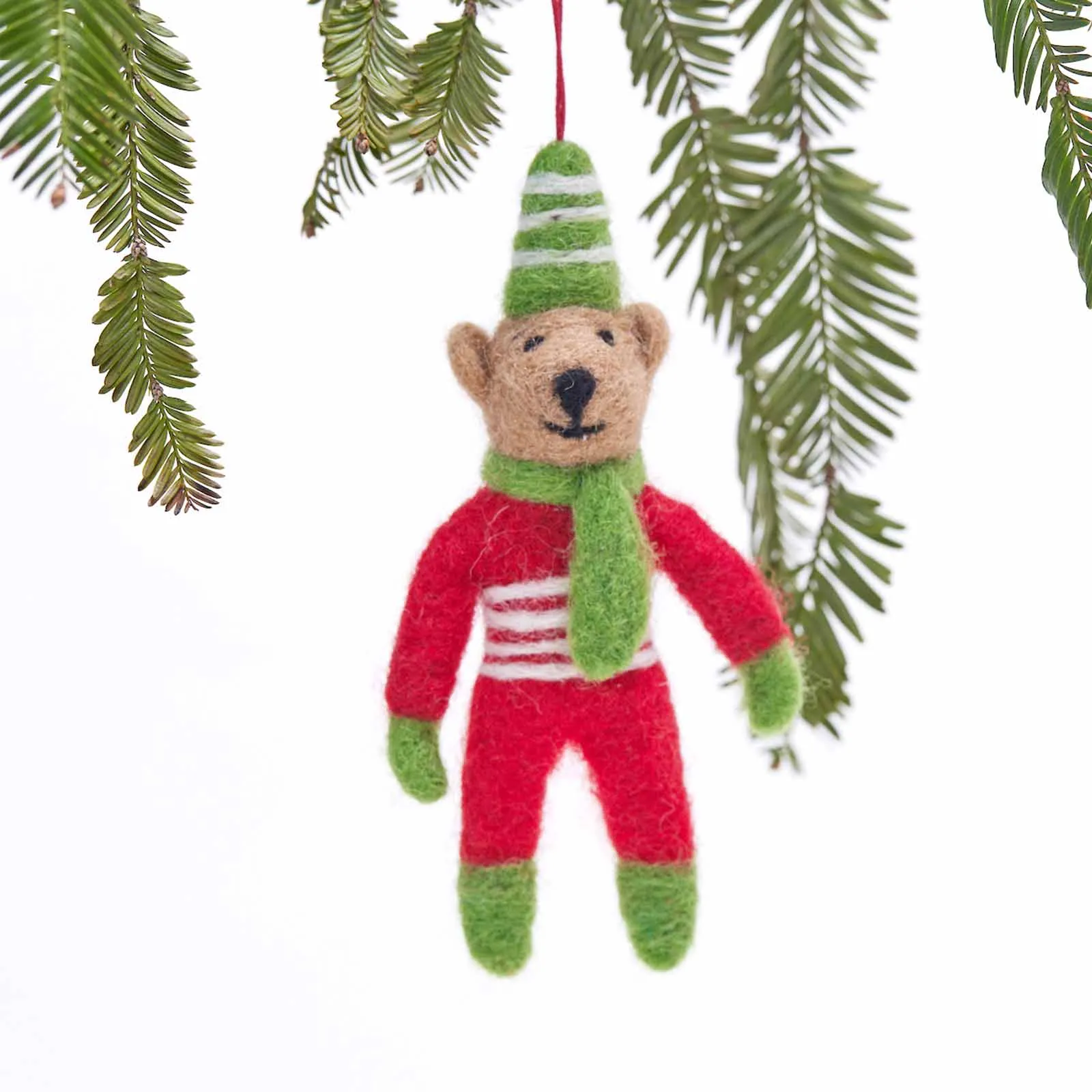 Holiday Bear Felt Ornament