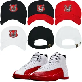 Jordan 12 Cherry 12s Dad Hat to Match - RED MONEY TALKS BAWS