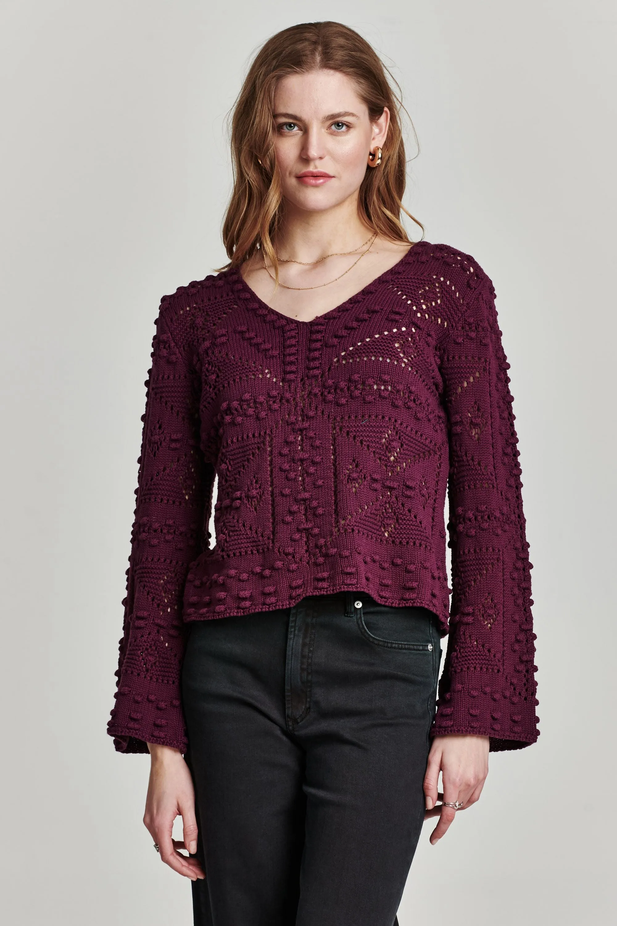 MAXINE PLUM SWEATER