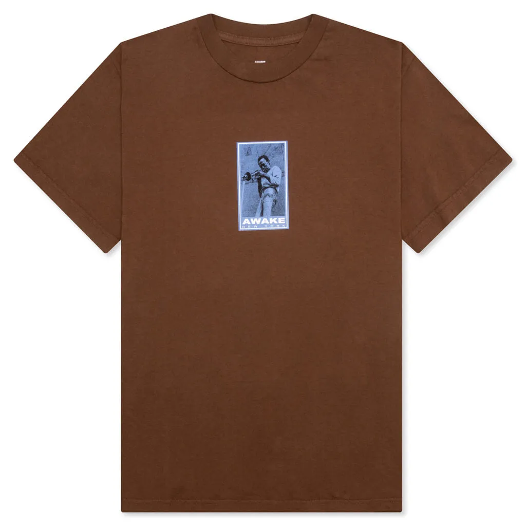 Miles Davis Printed S/S Tee - Brown