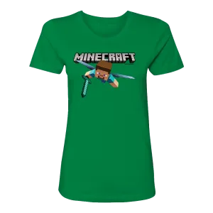 Minecraft Flying Steve Women's Short Sleeve T-Shirt