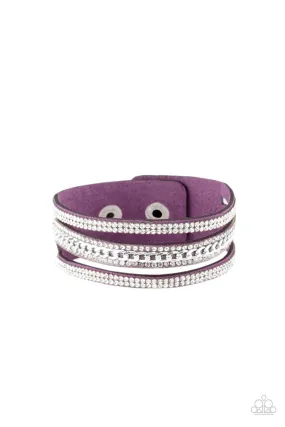 Paparazzi Rollin In Rhinestones - Purple Urban Bracelet