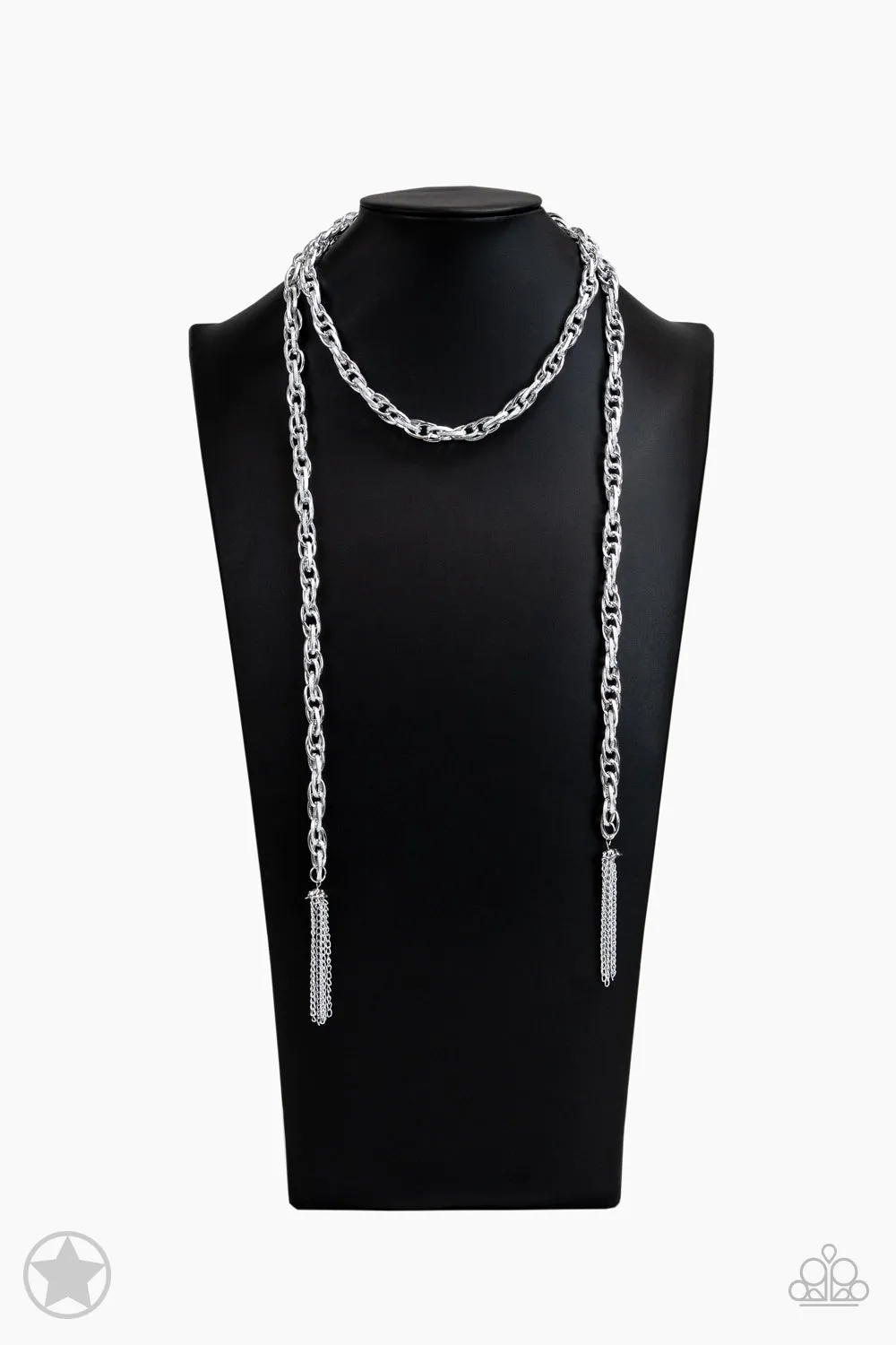 Paparazzi SCARFed For Attention - Silver Necklace