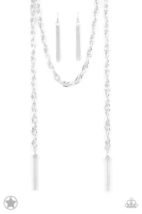 Paparazzi SCARFed For Attention - Silver Necklace