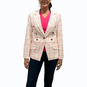 Pink Plaid Modern Blazer