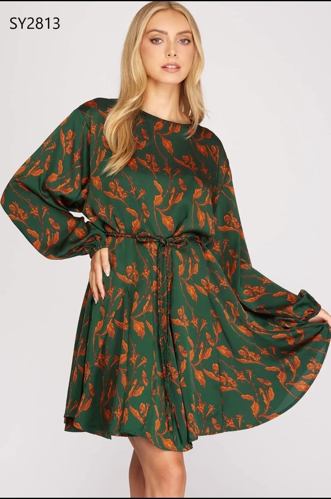 Printed in Fall Dress