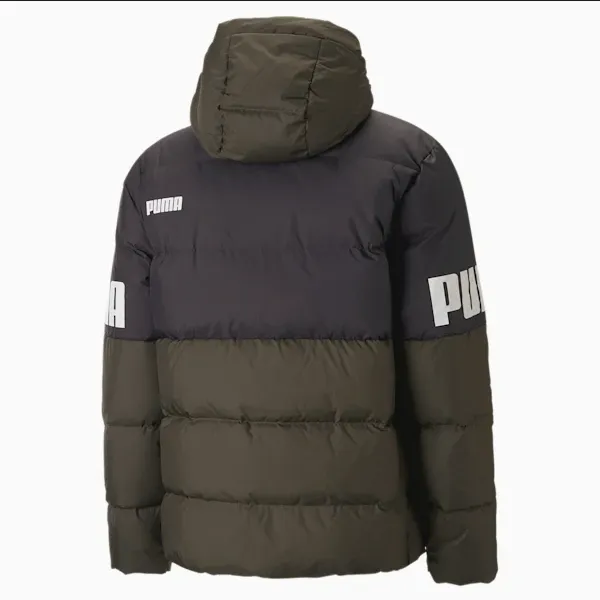 Puma men's down jacket with hood 849335 70 forest night