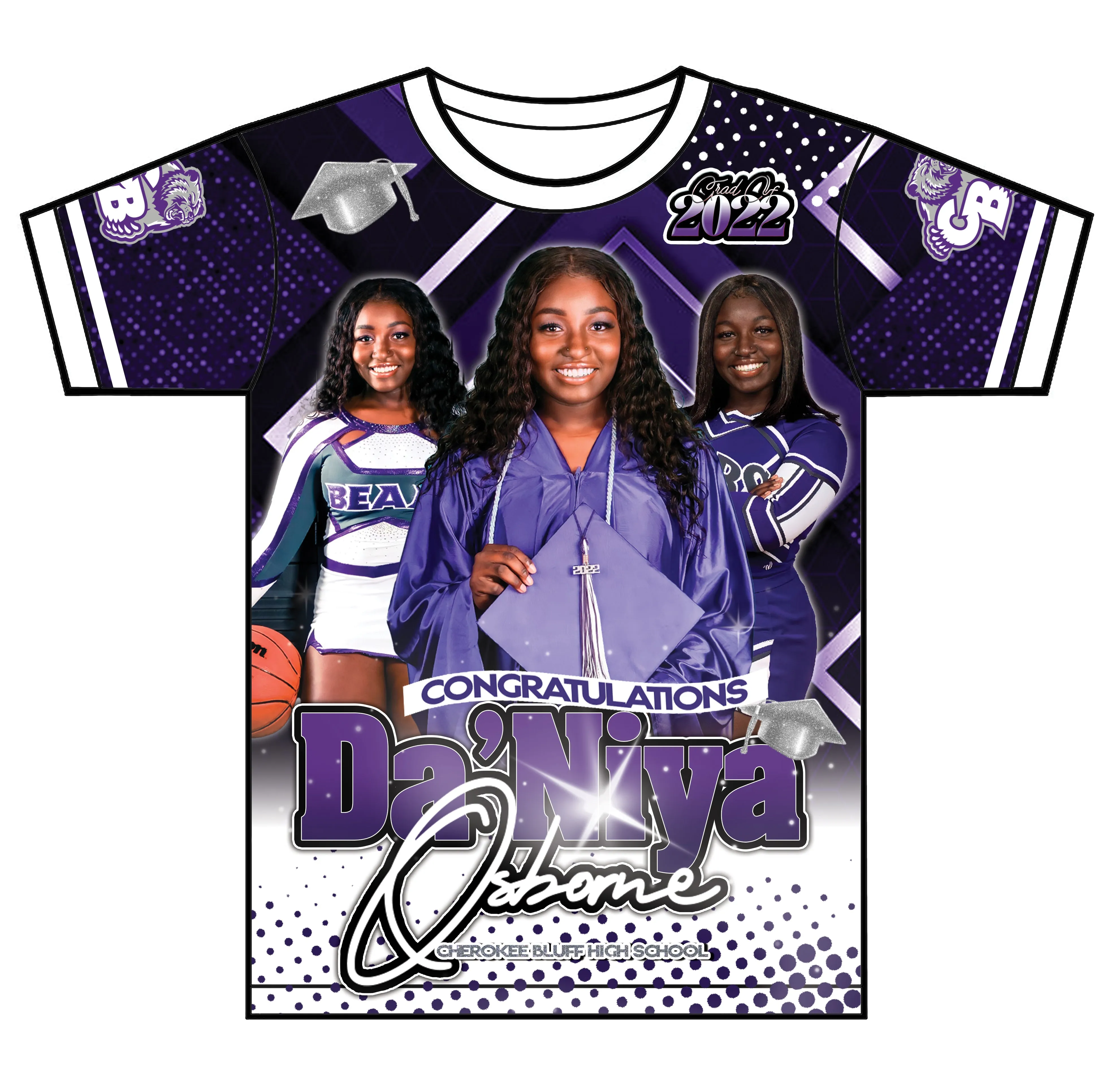 "Da'Niya" Custom Designed Graduation 3D shirt