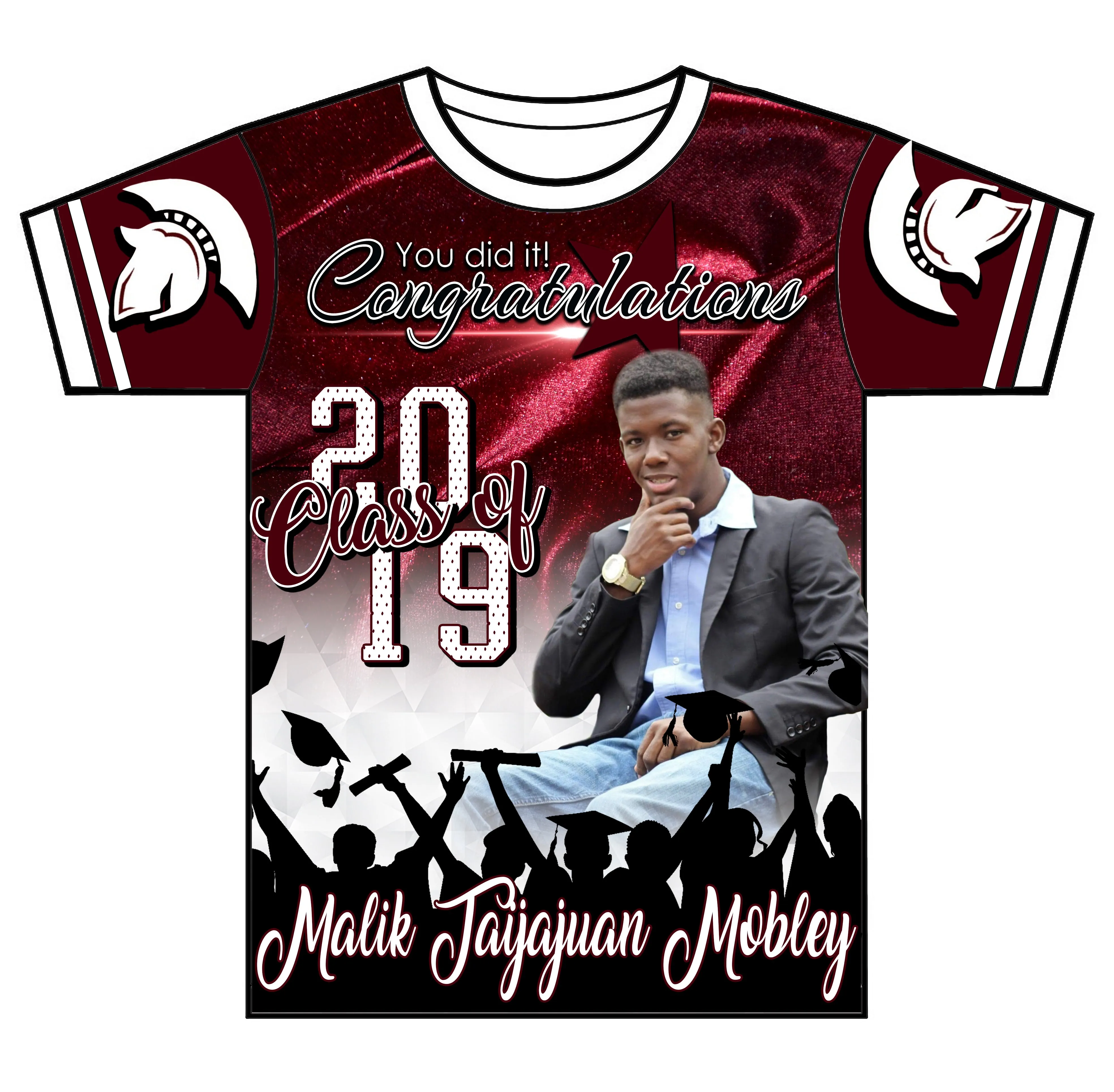 "Highlights" Custom Designed Graduation 3D shirt