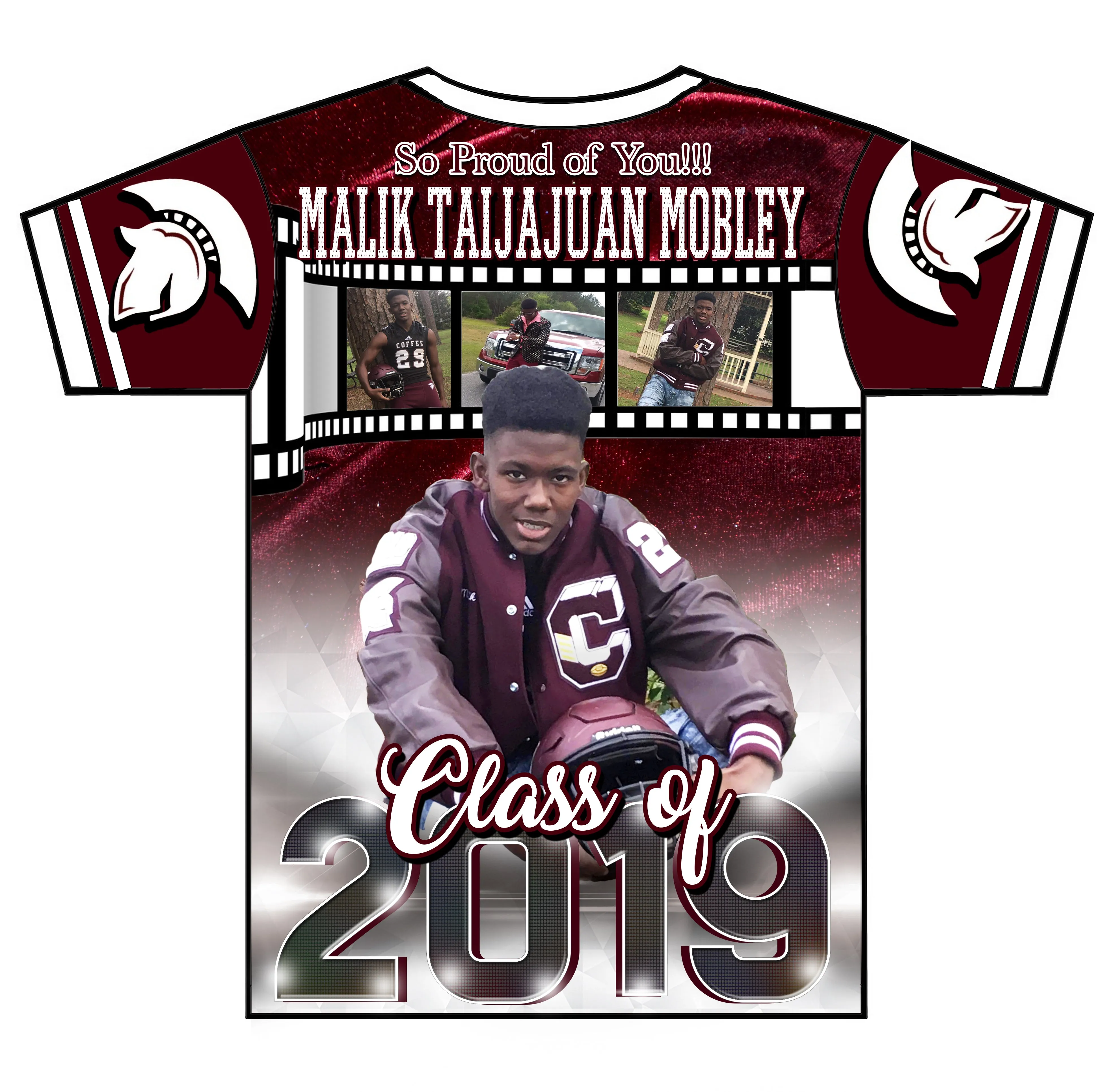 "Highlights" Custom Designed Graduation 3D shirt