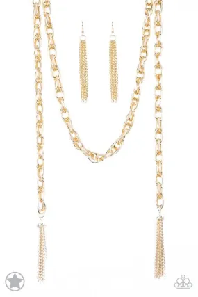 SCARFed for Attention Necklace Set-Gold