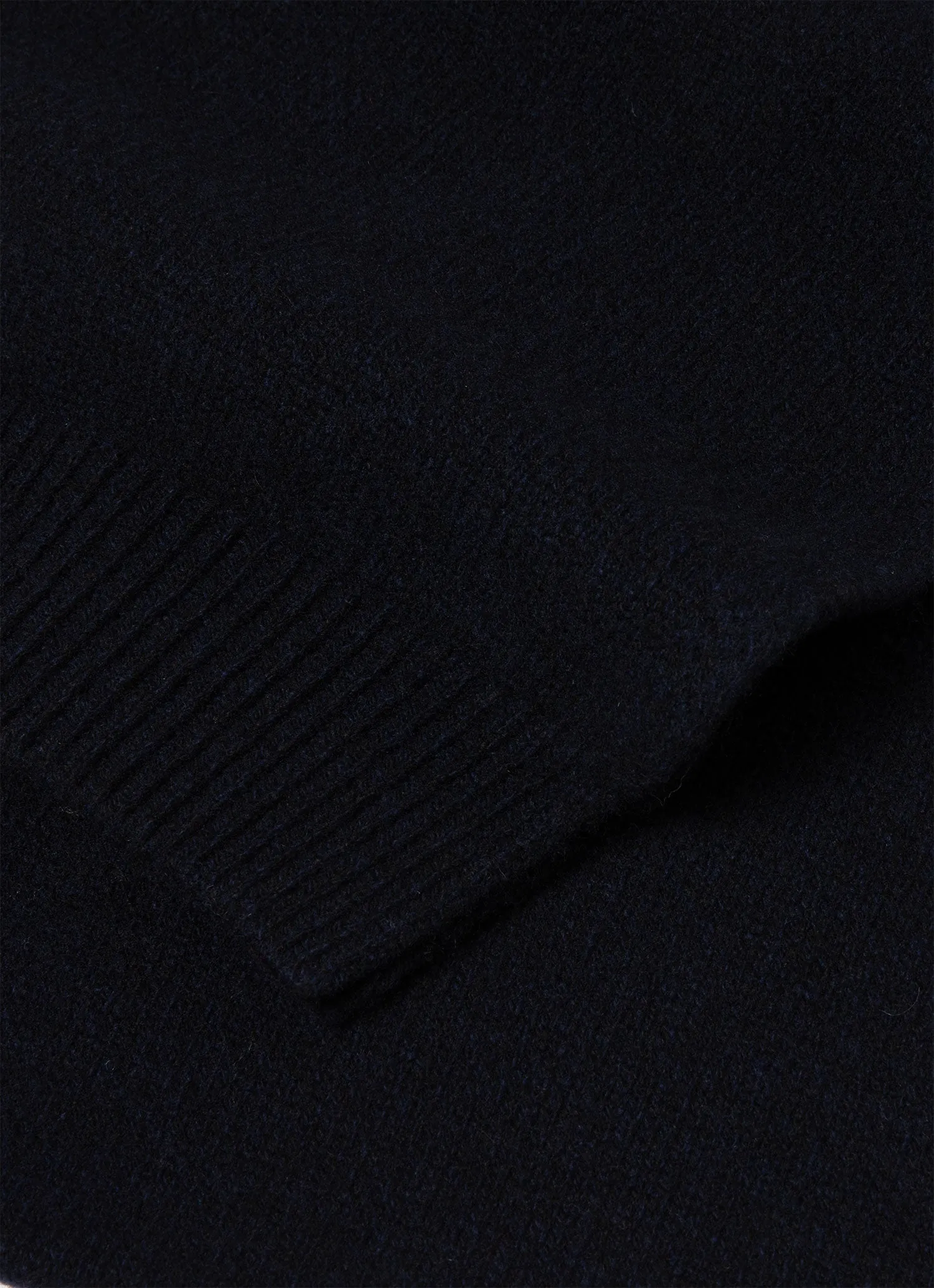 Scottish Lambswool Scarf in Dark Navy Mouline