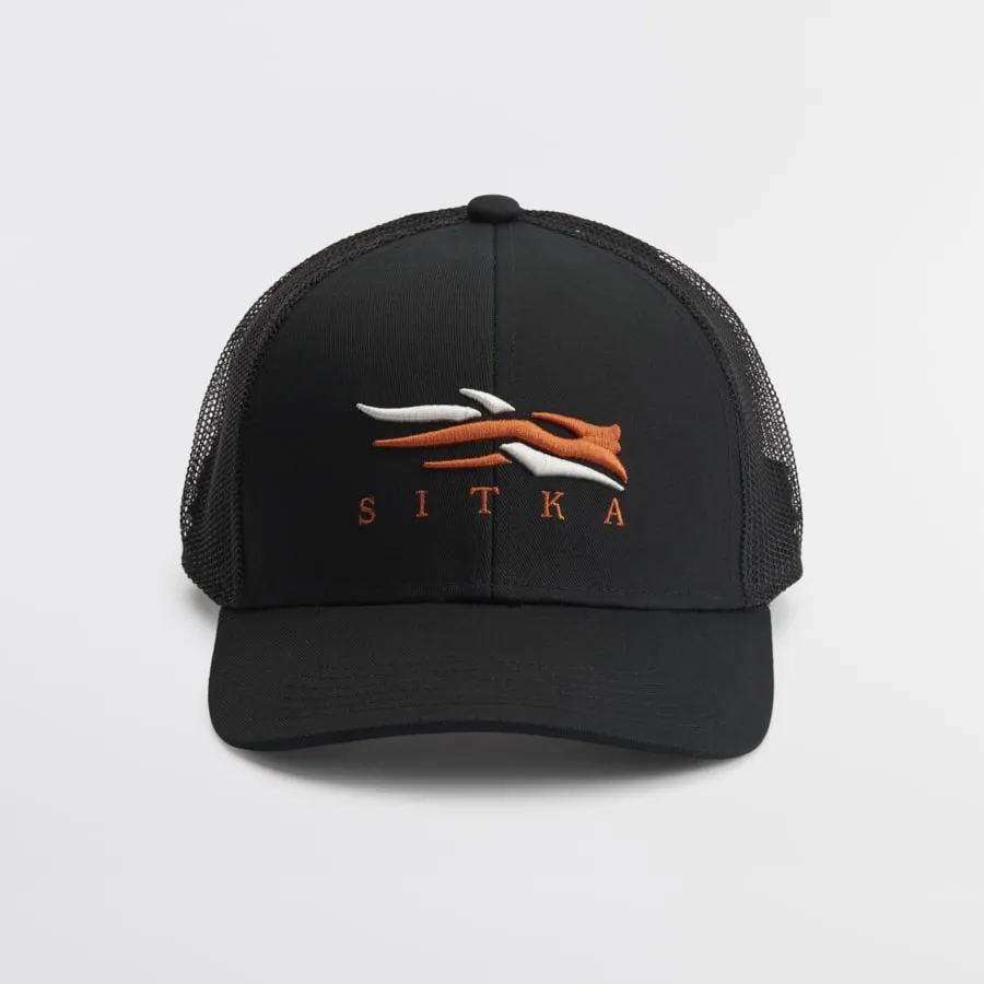 'Sitka' Icon Mid Pro Trucker Cap - Sitka Black