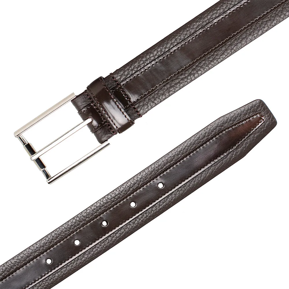 Soft Textured & Shine Calfskin Belt