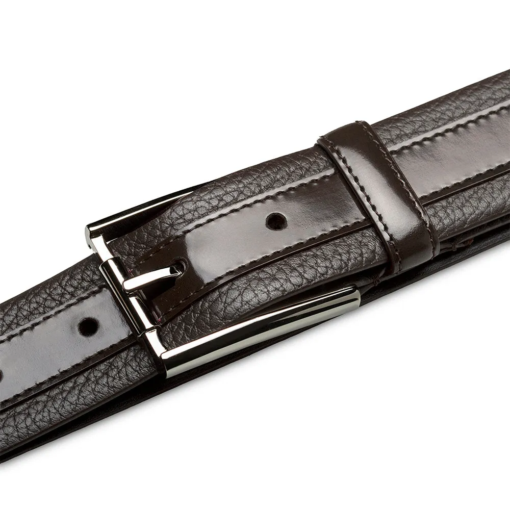 Soft Textured & Shine Calfskin Belt