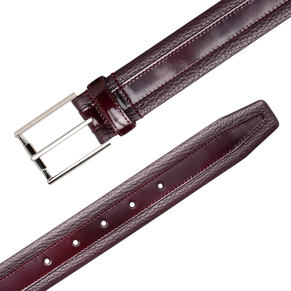 Soft Textured & Shine Calfskin Belt