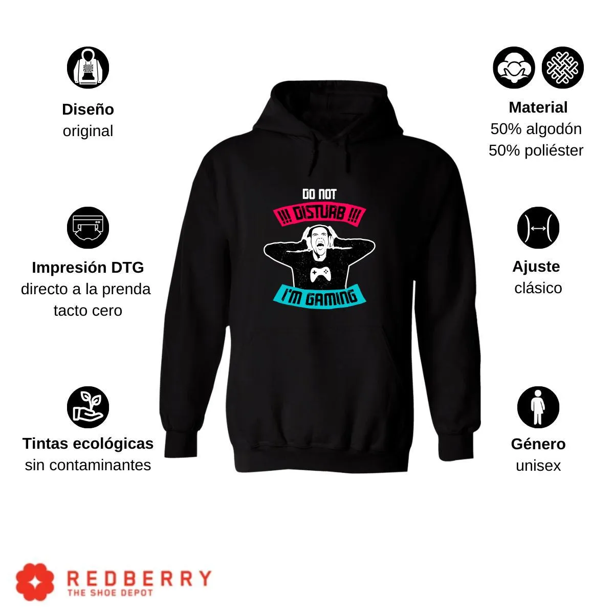 Sudadera Hombre  Hoodie Gamer Videojuegos Frases 054