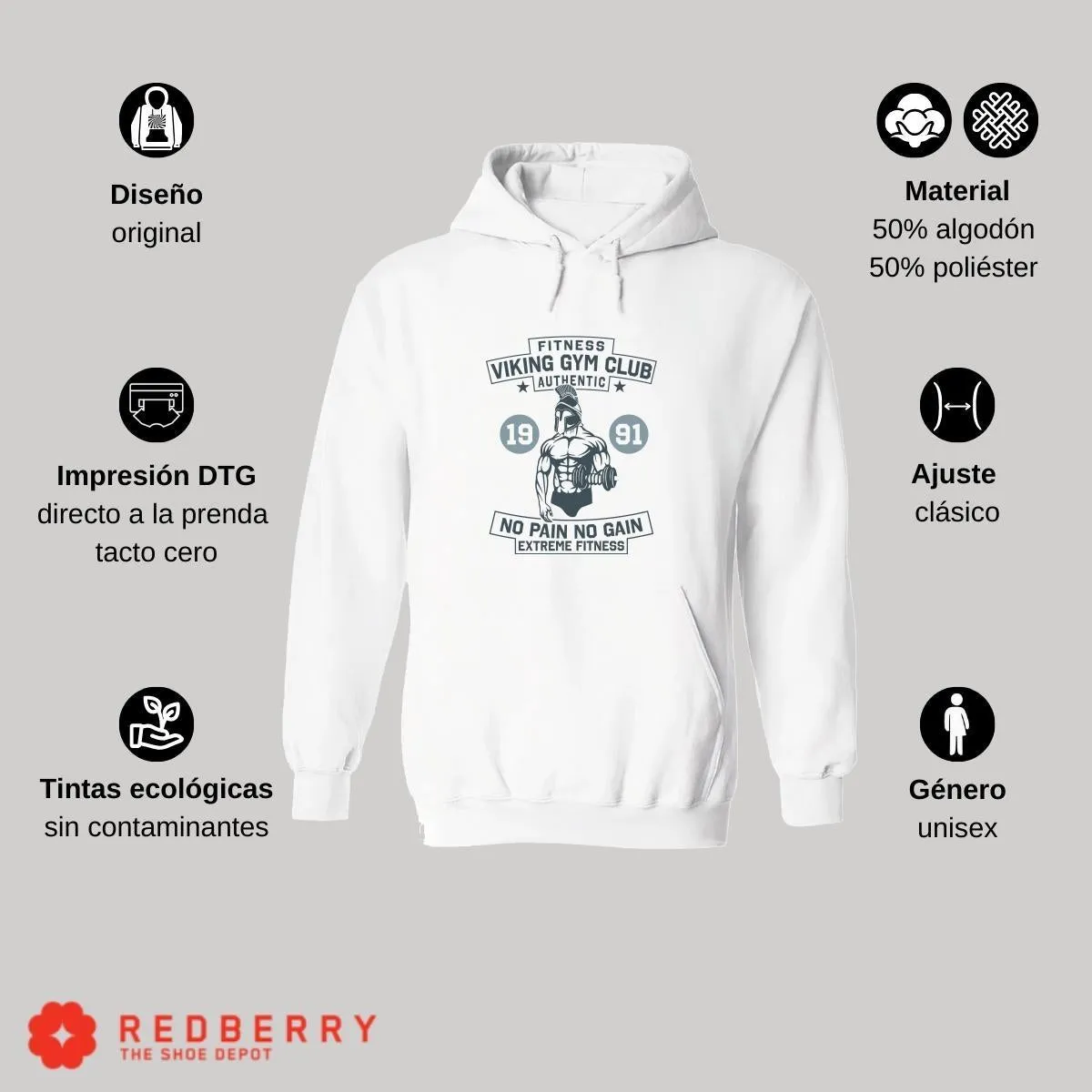 Sudadera Hombre  Hoodie Gym Ejercicio Fitness 049